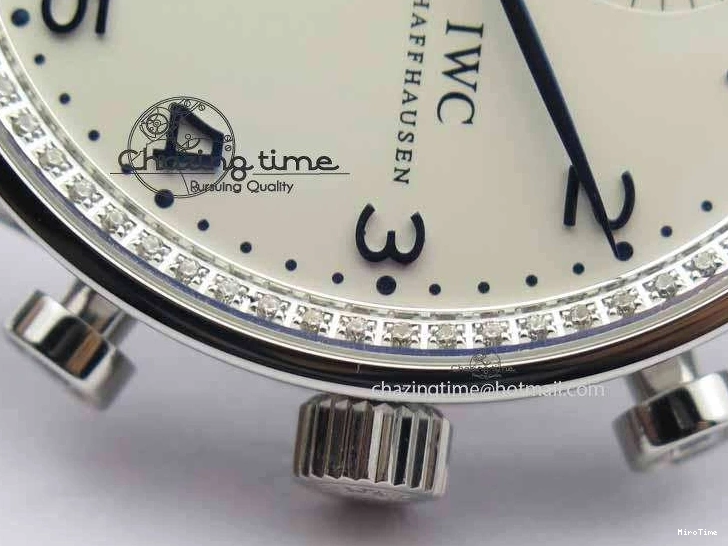 MIROTIME 0705 Portuguese IW3714 Diam ZF V2 1:1 Best Edition White Dial Blue Makers On Blue Leather Strap A79350 (Slim Movement) Stylish 7248